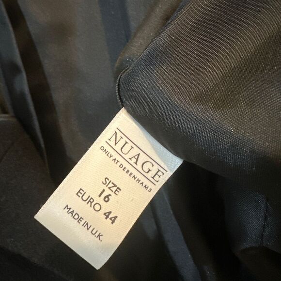 NWT Nuage at Debenhams black long coat size 16 - Picture 13 of 13
